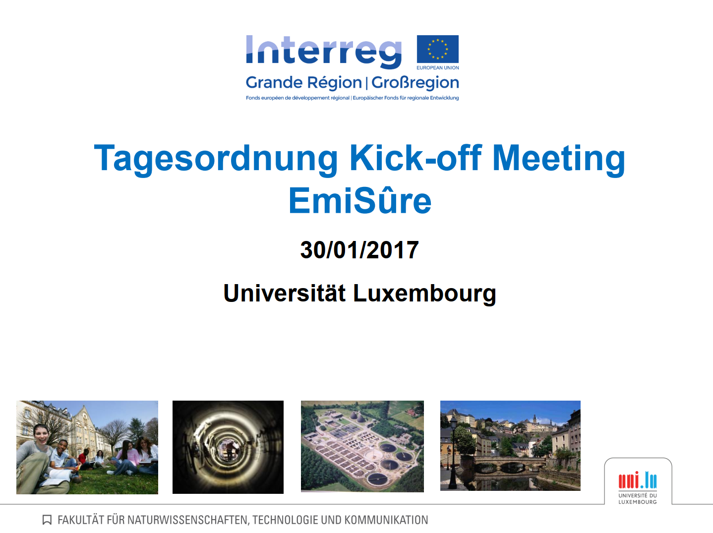 Présentation "Kick-off Meeting EmiSûre"