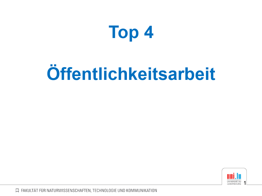 Présentation "Top 4 Öffentlichkeitsarbeit"